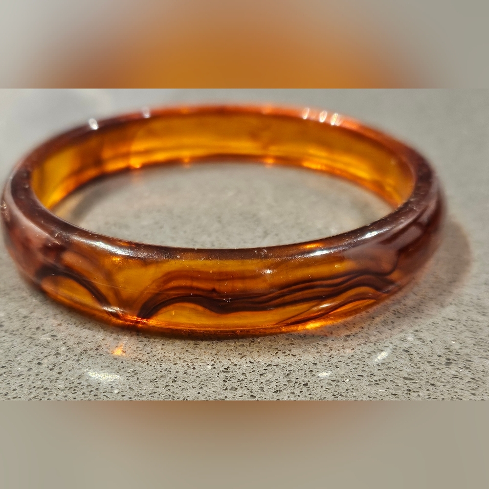 Rare Rootbeer Bakelite Bangle - image 3